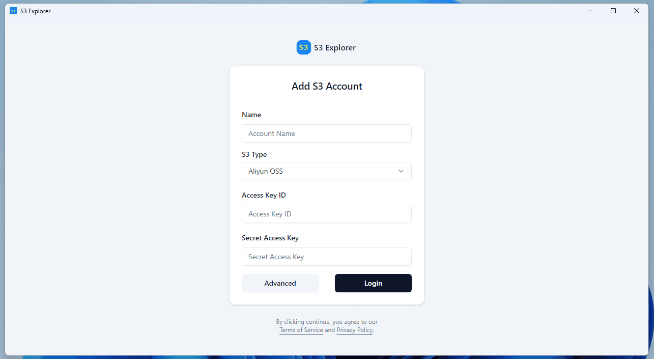 Simple S3 Account configuration